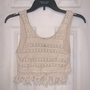 Beige crop top